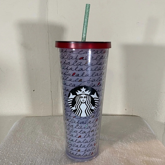 Starbucks Other - Starbucks Falala Venti 24oz Red White Green Christmas Holiday Travel Tumbler